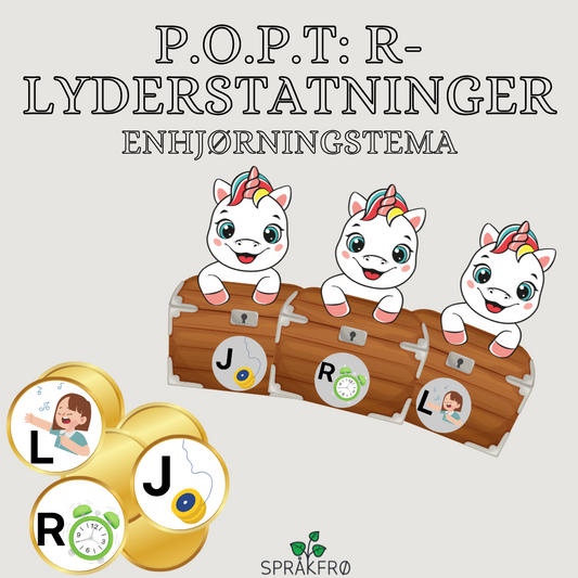Språklydspill (P.O.P.T): R-lyderstatninger med enhjørningstema