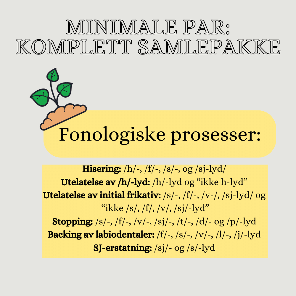 Språklydspill: Minimale par (komplett samlepakke)