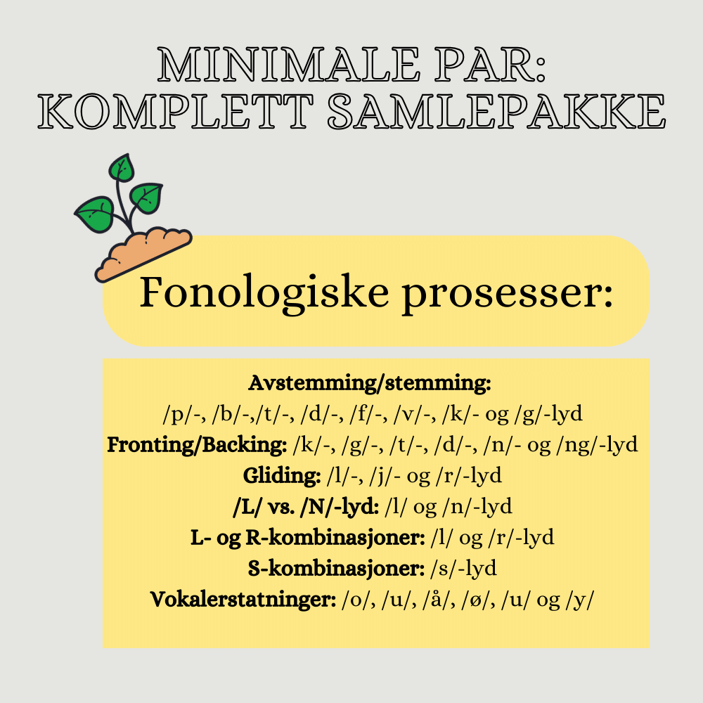 Språklydspill: Minimale par (komplett samlepakke)