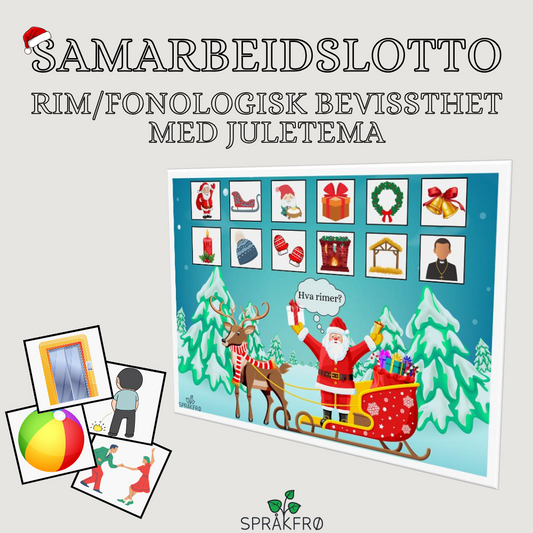Samarbeidslotto og loop med julerim (fonologisk bevissthet)