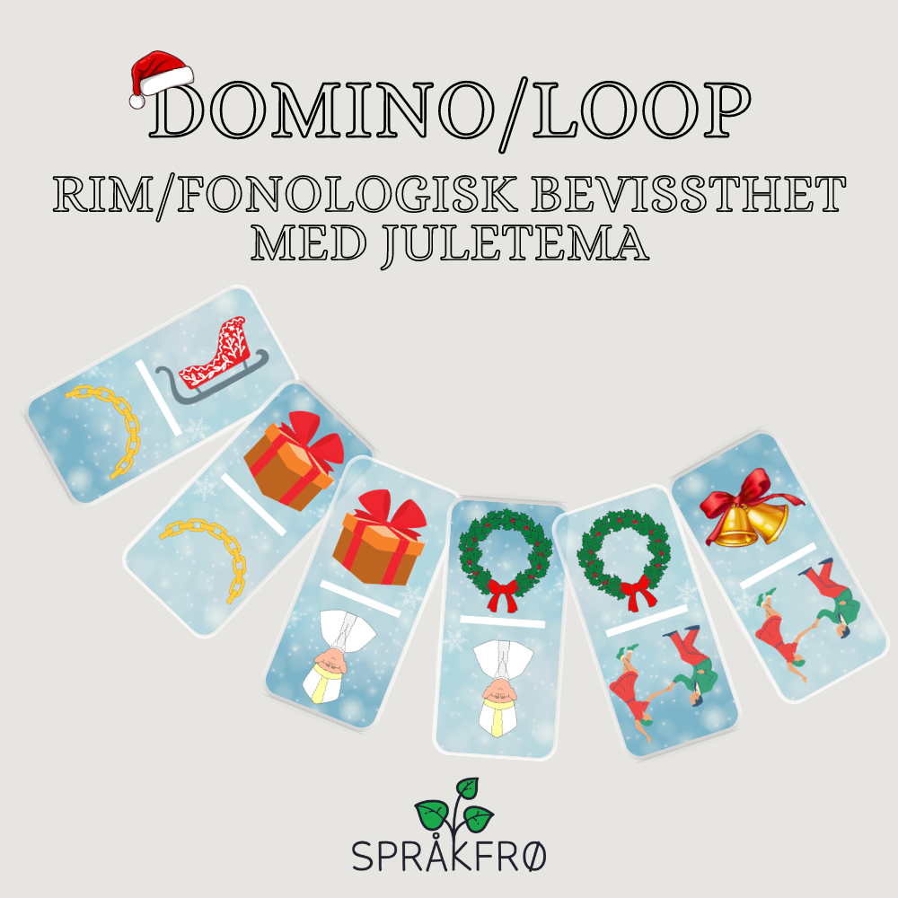 Samarbeidslotto og loop med julerim (fonologisk bevissthet)