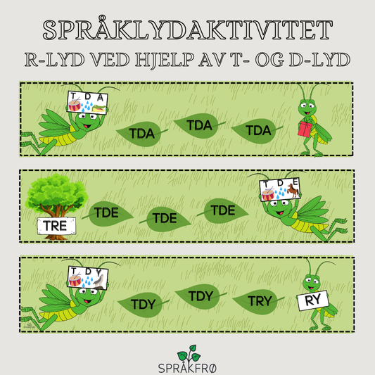 Språklydmateriell: R-lyd ved hjelp av eksploderende T-og D-lyd