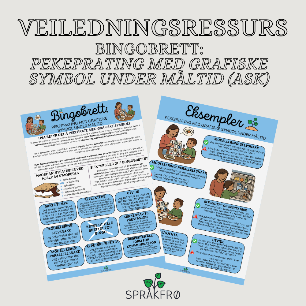 Bingobrett: Pekeprating med grafiske symbol under måltid - et veiledningsverktøy for fagpersoner