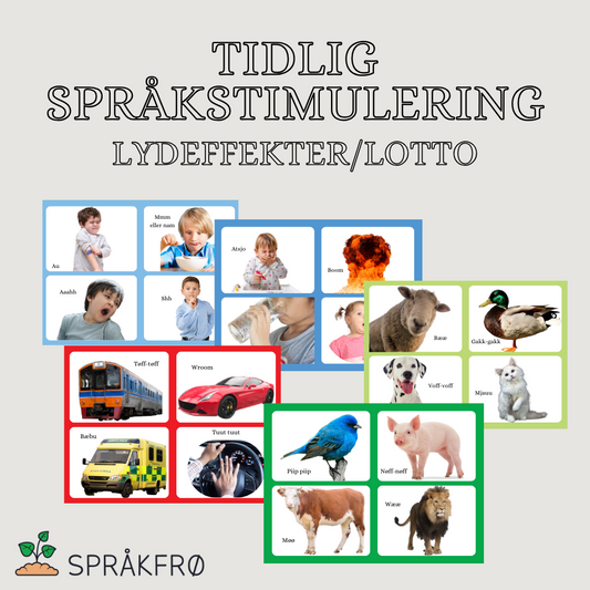 Tidlig språkstimulering: lydeffekter/lotto
