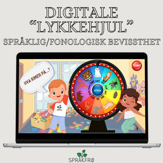 Digitale "lykkehjul" (fonologisk/språklig bevissthet)