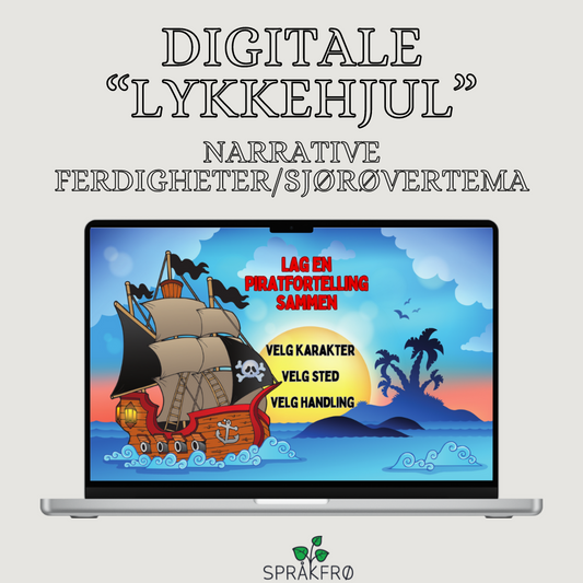 Digitale "lykkehjul" (narrative ferdigheter: dikte sjørøverfortellinger)