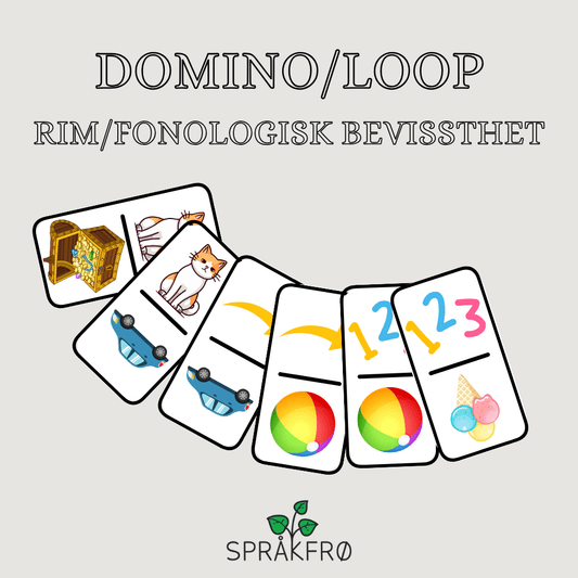 Fonologisk bevissthet: rim mens dere spiller "loop" eller domino