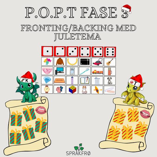 Språklydspill (P.O.P.T/fase 3): fronting/backing med juletema