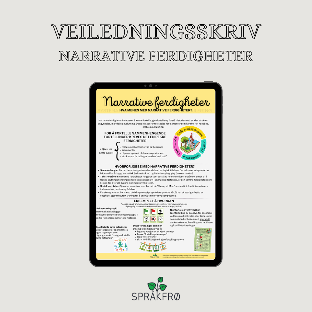 Veiledningsskriv: Narrative ferdigheter