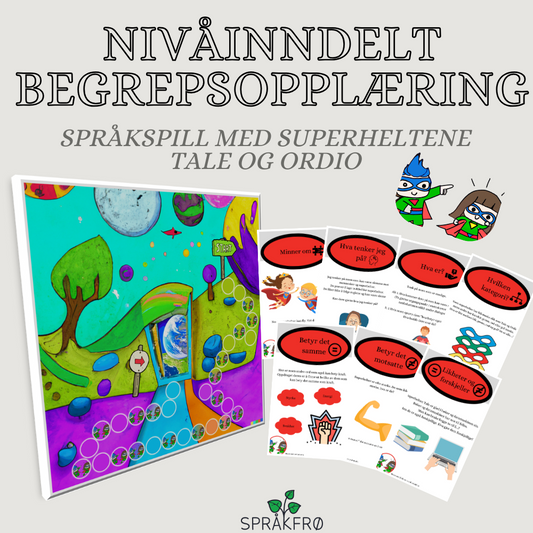 Språkspill: Superheltene Tale og Ordio/nivåinndelt begrepsopplæring