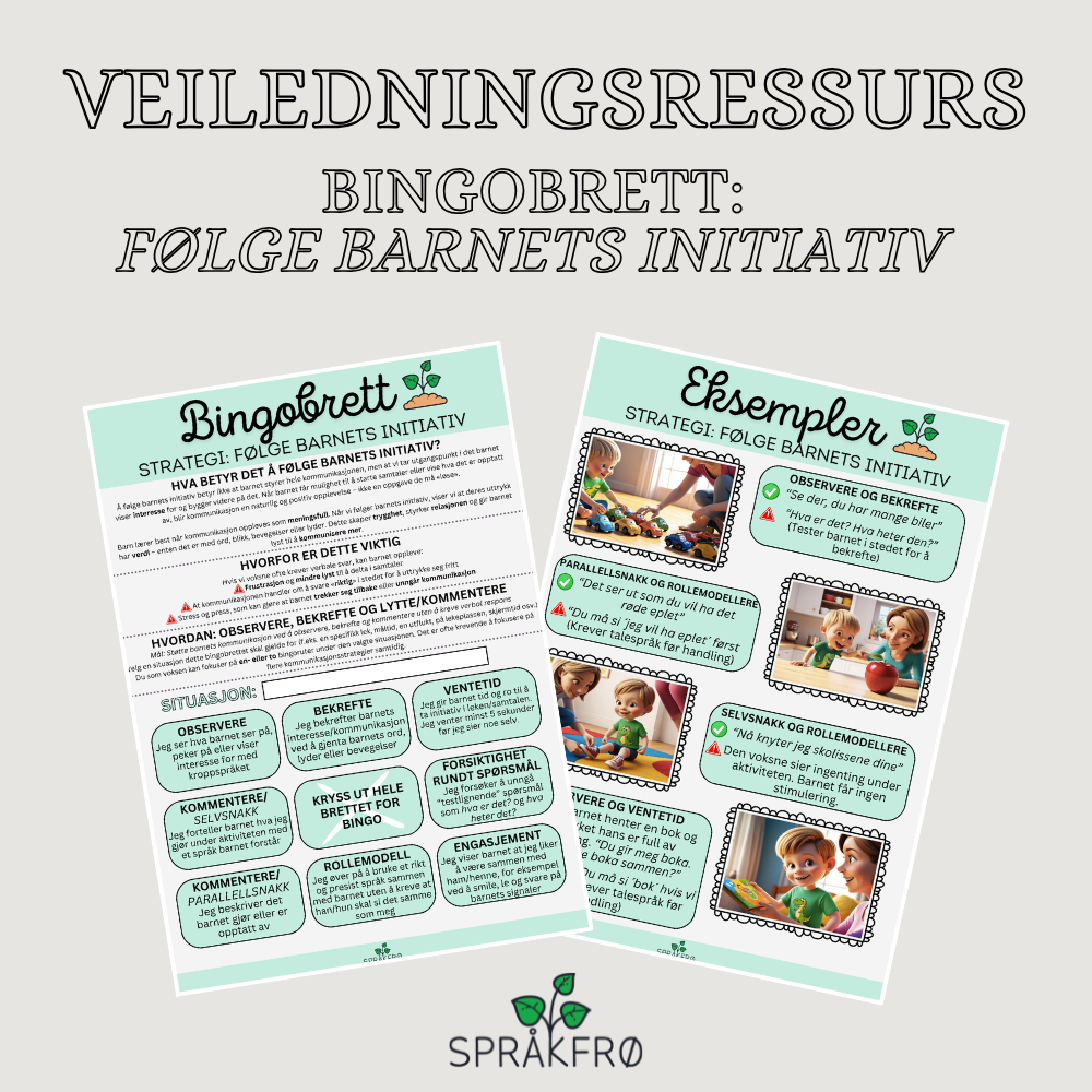 Bingobrett: Følge barnets initiativ - et veiledningsverktøy for fagpersoner