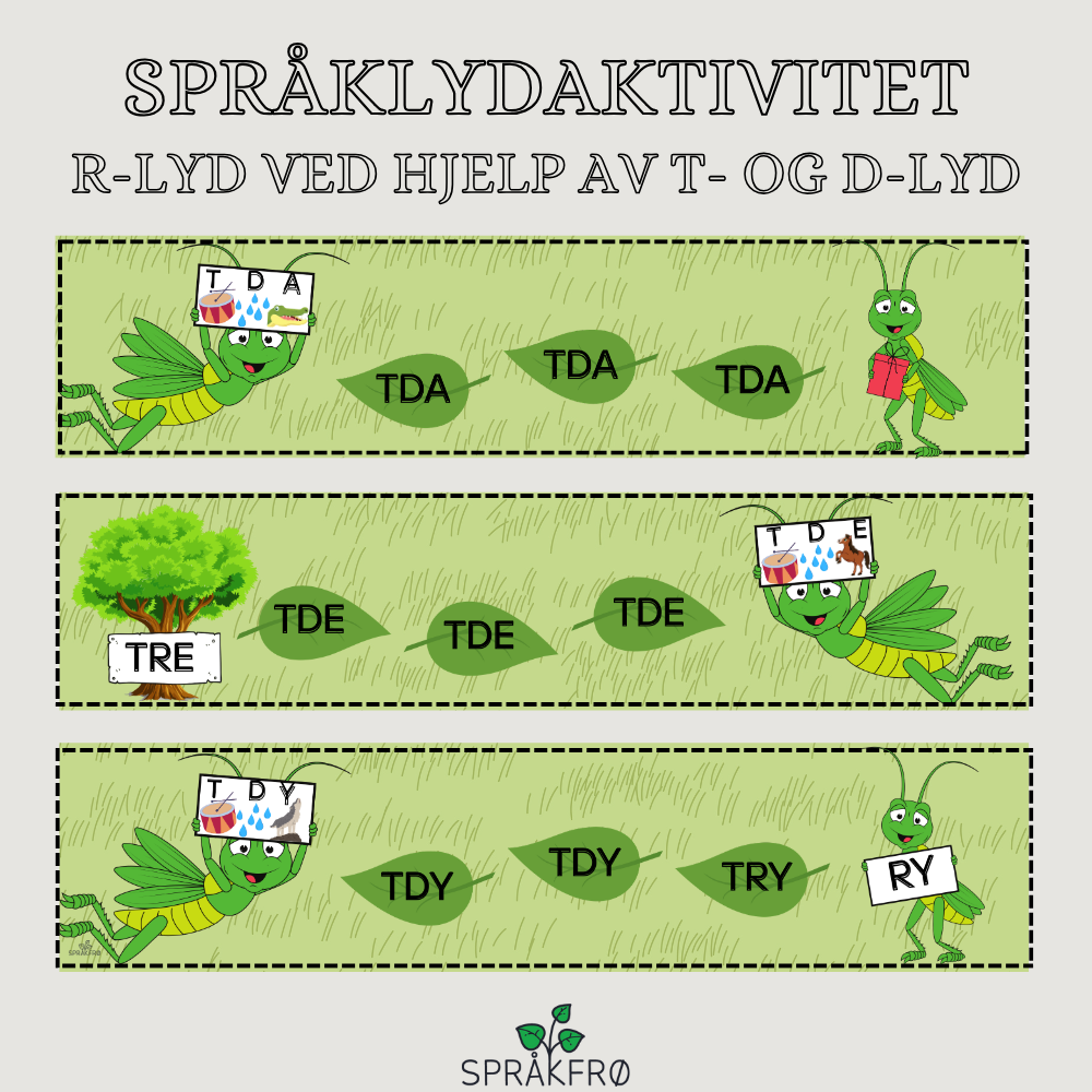Språklydmateriell: R-lyd ved hjelp av eksploderende T-og D-lyd