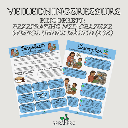 Bingobrett: Pekeprating med grafiske symbol under måltid - et veiledningsverktøy for fagpersoner
