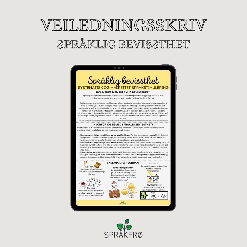 Veiledningsskriv: Språklig bevissthet