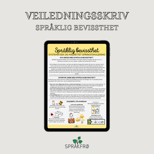 Veiledningsskriv: Språklig bevissthet