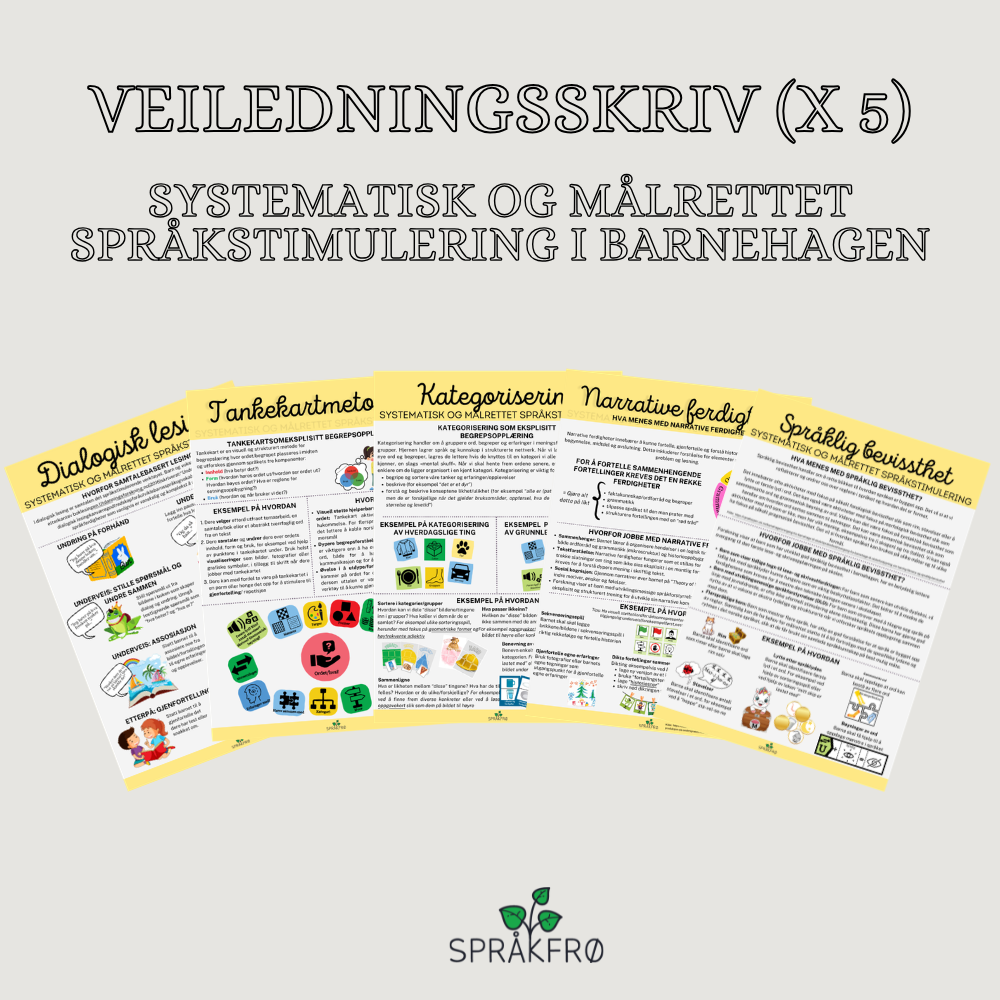 Veiledningsskriv: Systematisk og målrettet språkstimulering i barnehagen (x5)
