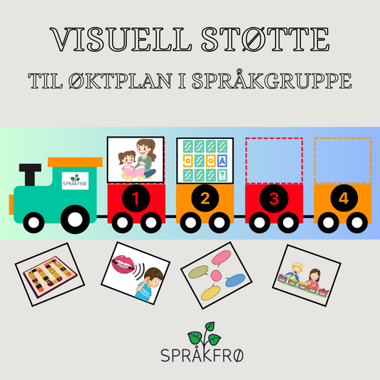 Visuell støtte til struktur i språkgruppe i barnehagen