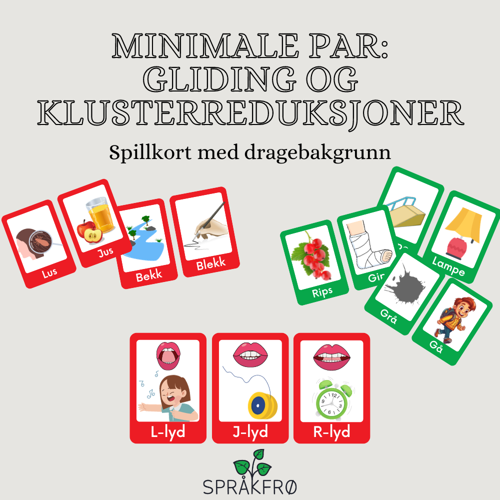 Språklydspill: minimale par (gliding- og lateraliseringsprosessen)