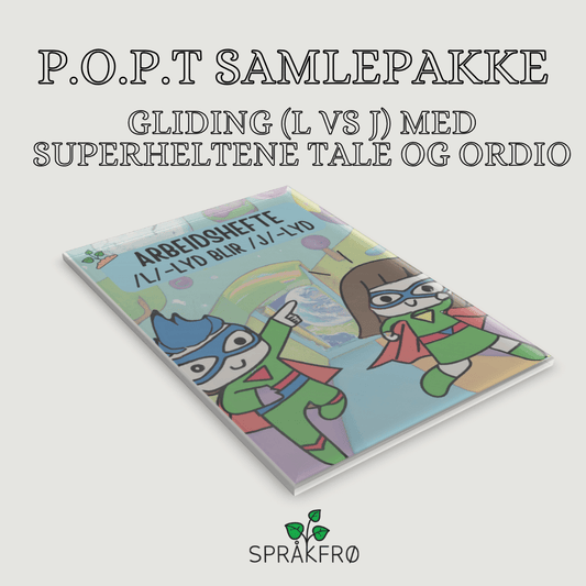 Språklydspill (P.O.P.T): gliding-pakke med superhelttema