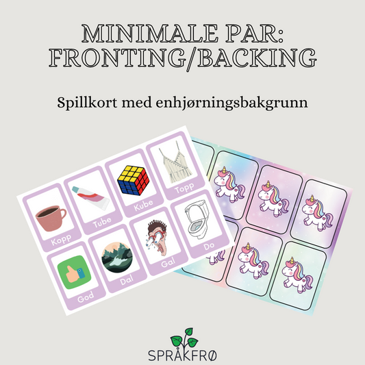 Språklydspill: minimale par (fronting/backing)