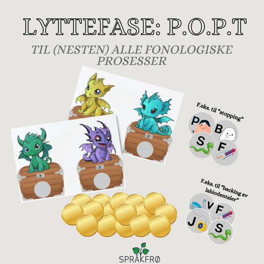 Språklydspill (P.O.P.T): lytteaktivitet til flere fonologiske prosesser med dragetema