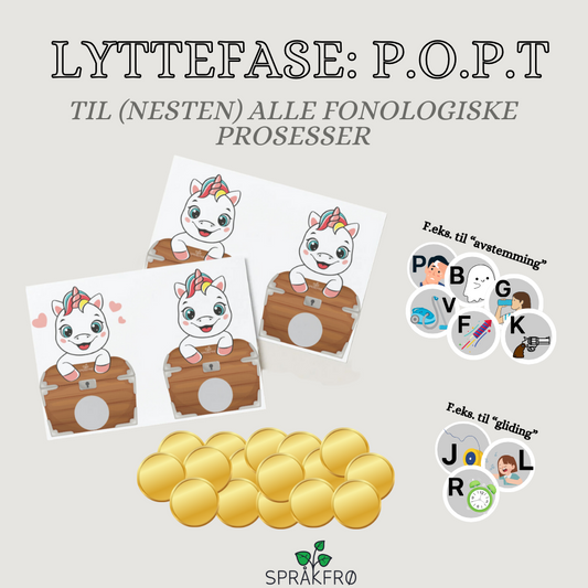 Språklydspill (P.O.P.T): lytteaktivitet til flere fonologiske prosesser med enhjørningstema