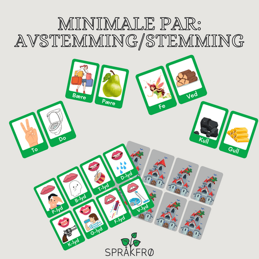 Språklydspill: minimale par (avstemming/stemming)