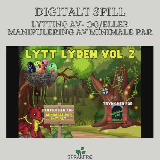 Digitalt språklydspill: Minimale par rettet mot fronting- eller backingprosessen